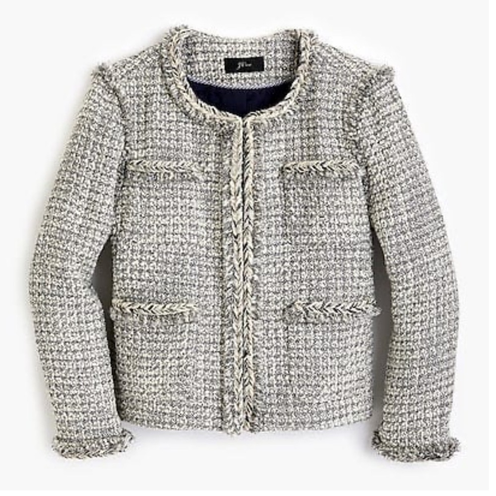 J. Crew Lady Jacket Metallic Tweed